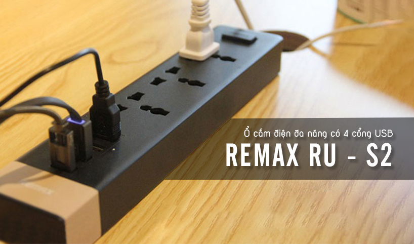 Ổ cắm điện đa năng Remax RU-S2 slide1